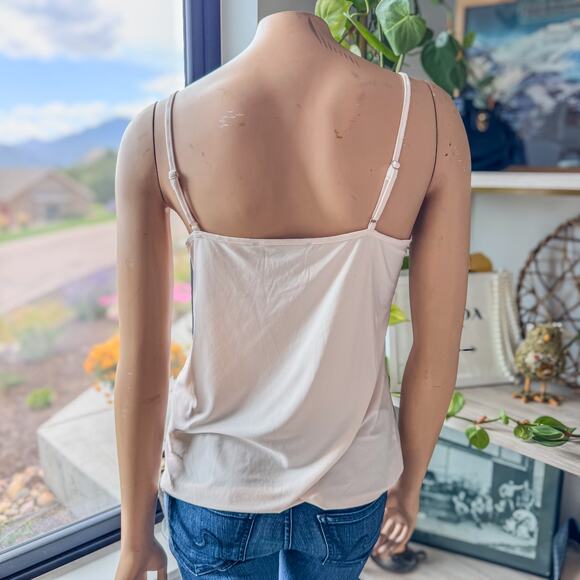 White House Black Market, Light Pink Lace High Neck Ruffled Top, Women's Large - Picture 8 of 10